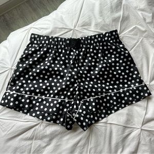 Victoria’s Secret Satin Shorts in White Dot